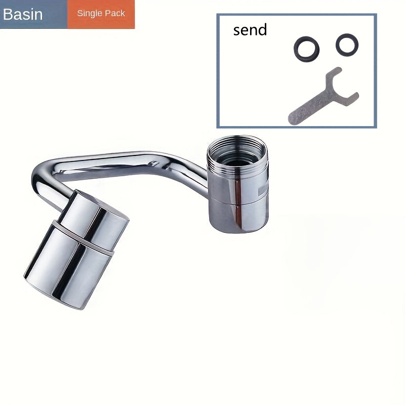 Stainless Steel Faucet Extender Rotates 1080 Degrees Dual Spray Rust-Resistant Universal Fit