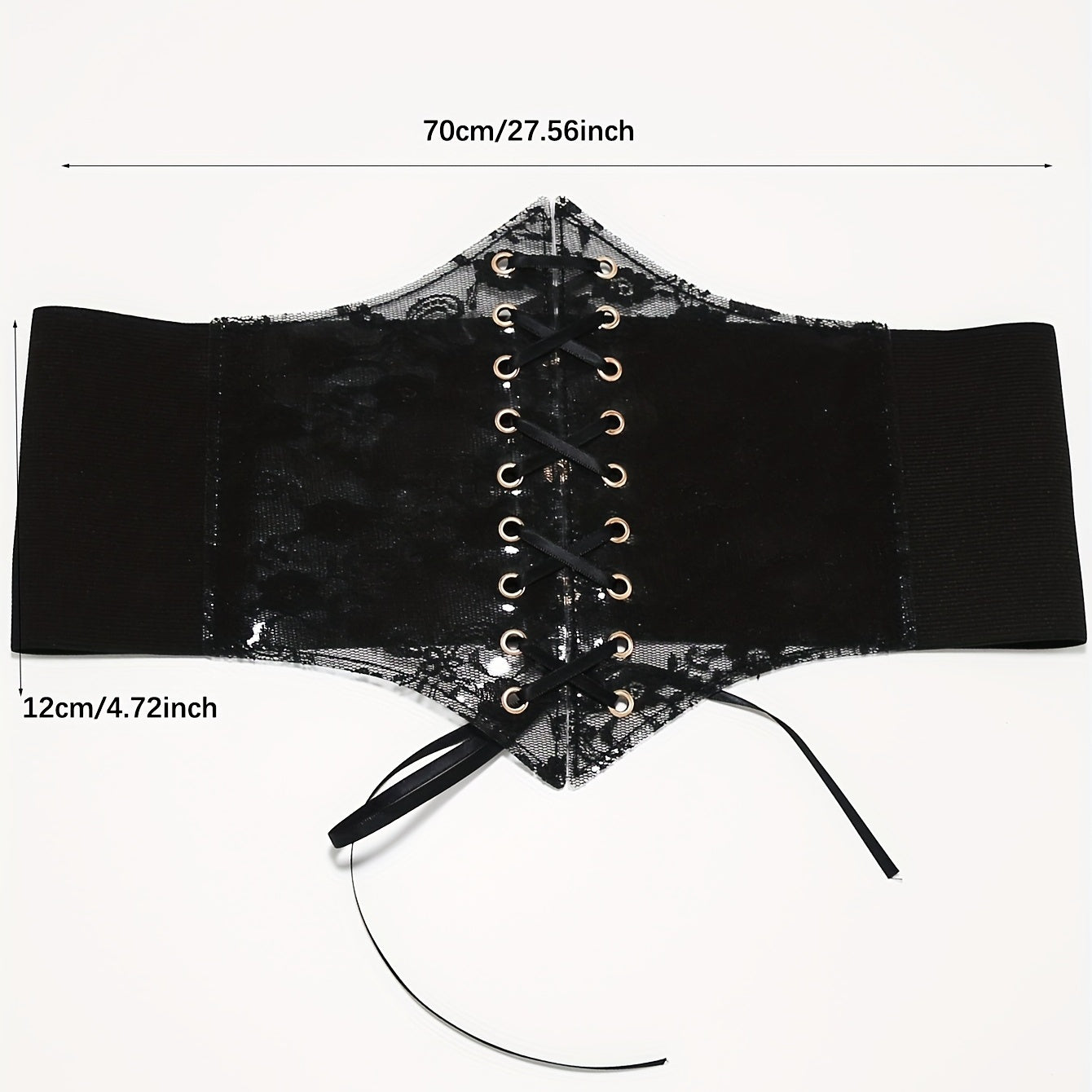 Elastic Lace Belt for Women Hollow Out Corset Waistband Girdle for Elegant Dresses
