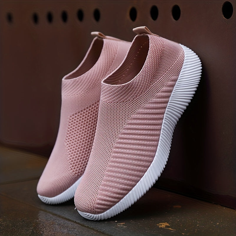 Women's Elastic Sock Shoes Flat Casual Slip-On Sizes 35-43