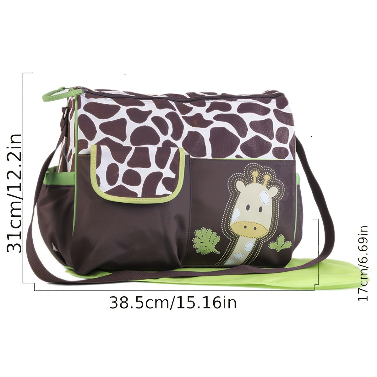 Diaper Bag for Moms with Cartoon Pattern Spacious with Multiple Functions Wet and Dry Separation