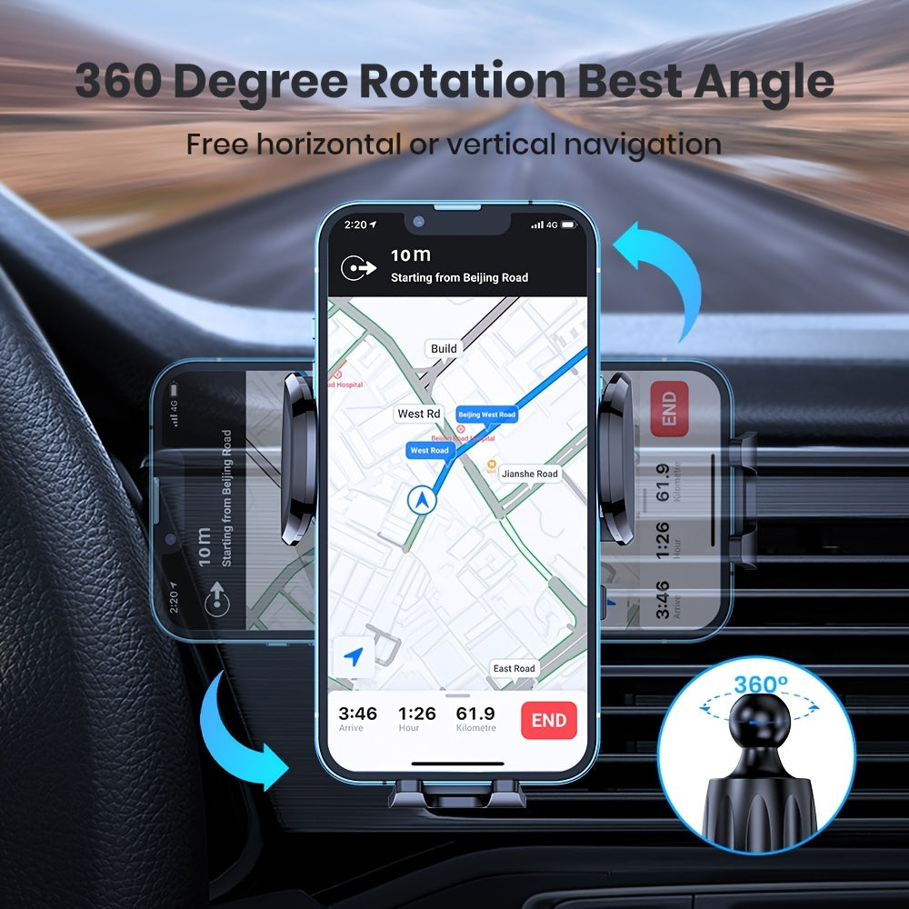 Universal avtomobil telefon tutqich klip montaj uchun havo ventili uchun, 360° aylantirish