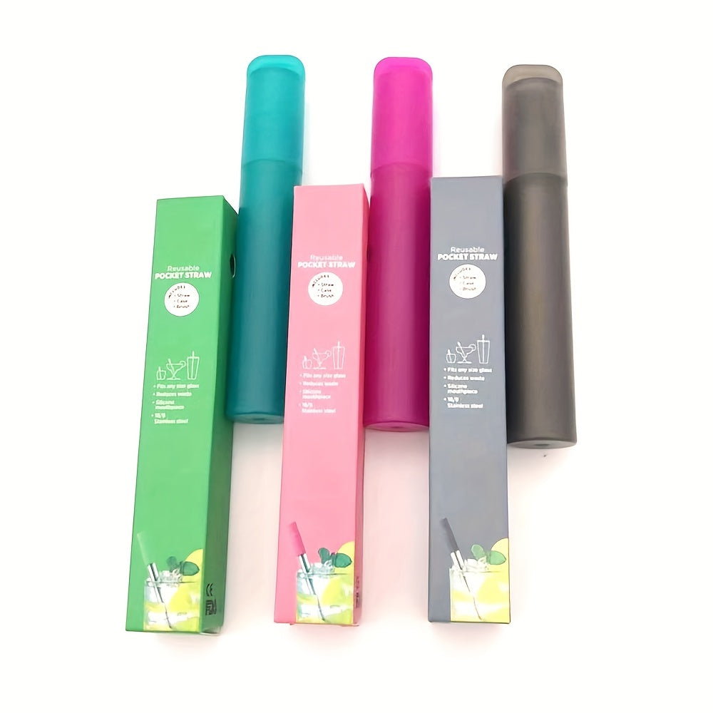 Stainless Steel Telescopic Straw Reusable Eco-Friendly Drinking Accessory