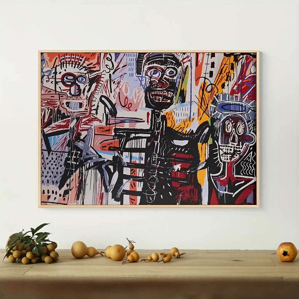 Decoración de arte mural en lienzo de graffiti callejero para sala de estar y dormitorio 30x40 cm Marco no incluido