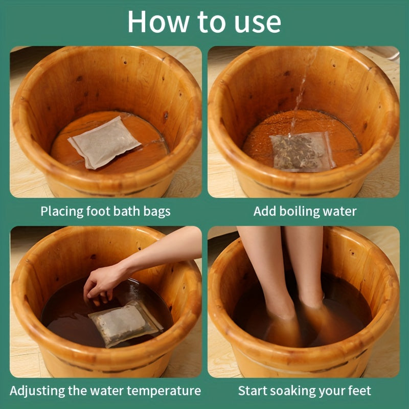 12 ta an'anaviy Xitoy o'tlaridan iborat 8 ta o'simlik oyoq cho'miladigan sumkalar, charchagan, sovuq oyoqlarni chuqur tozalash va dam olish uchun.