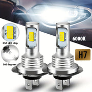 2 Pack H7 LED Headlight Bulbs White 6000K for Car Truck Motorcycle