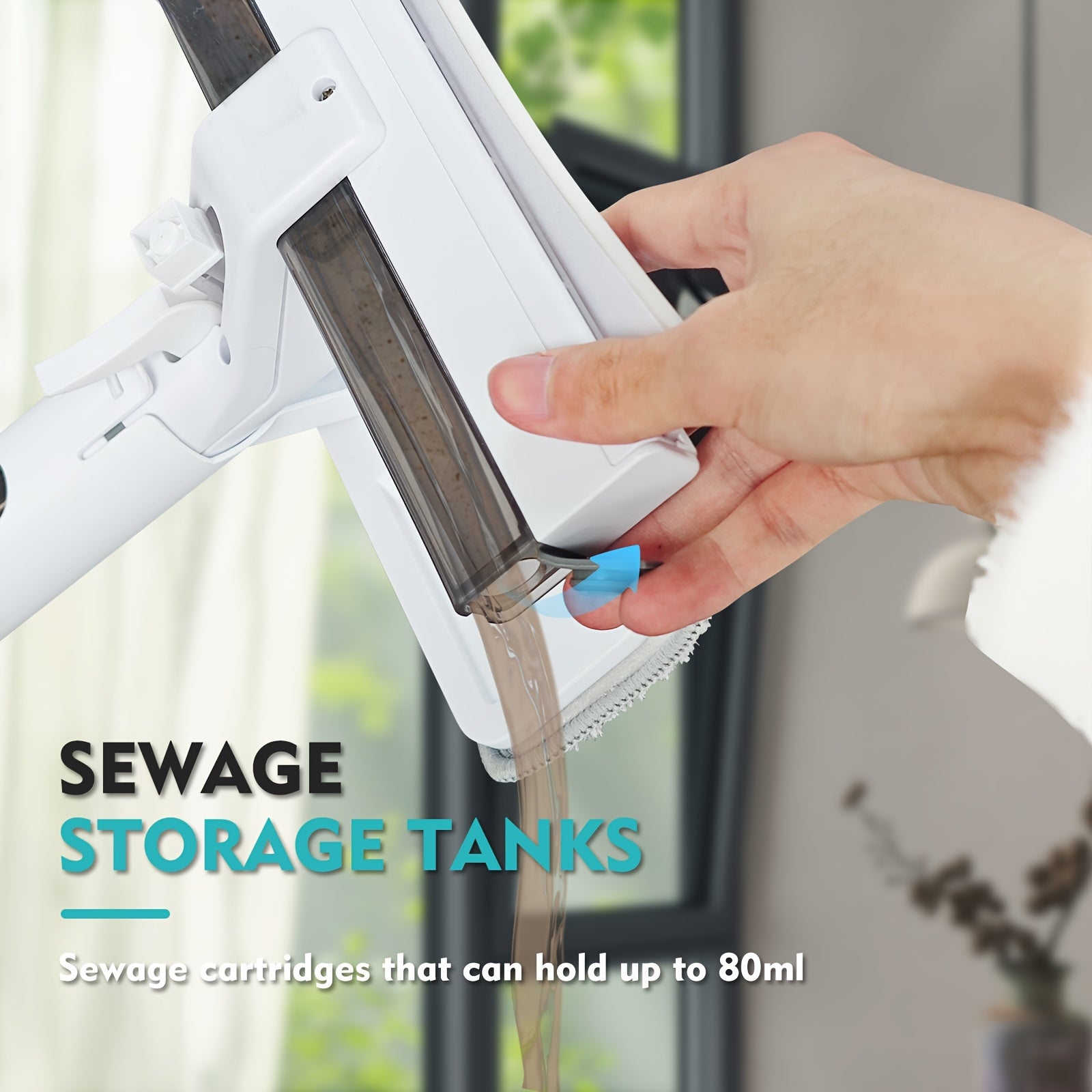 3-in-1 shisha tozalash to'plami, teleskopik tayoq, purkash, spreyi va yig'ish tanki bilan