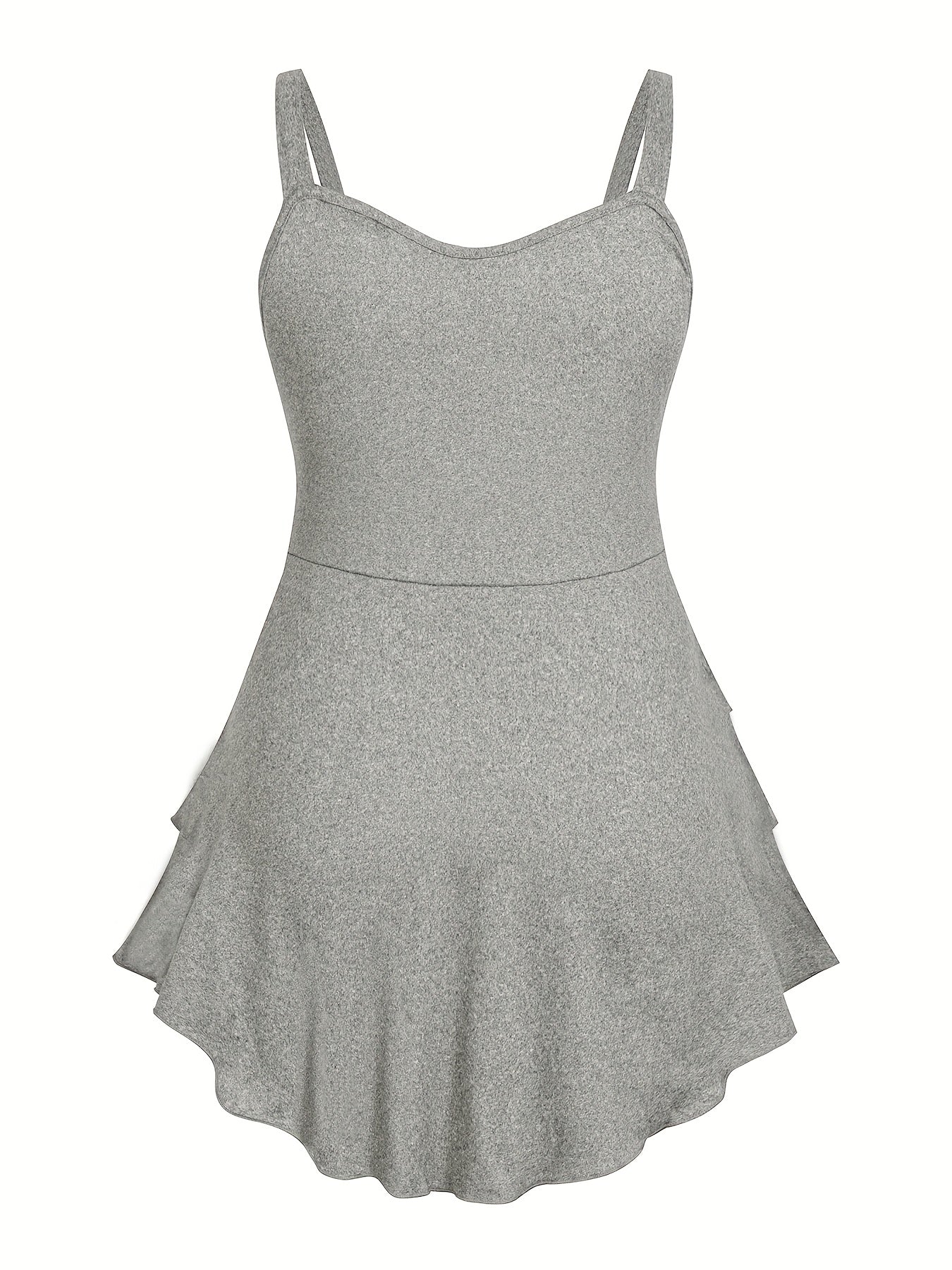 Plus Size Women's Cotton Heart Decorated Layered Tank Top