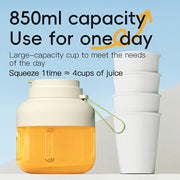 Large Capacity Double Lid Juicer with 12 Blades 850ml Portable Rechargeable Fruit Juicer Blender