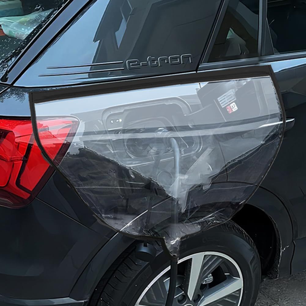 Electric Vehicle Charger Port Cover Magnetic Waterproof Transparent for All Steel Cars