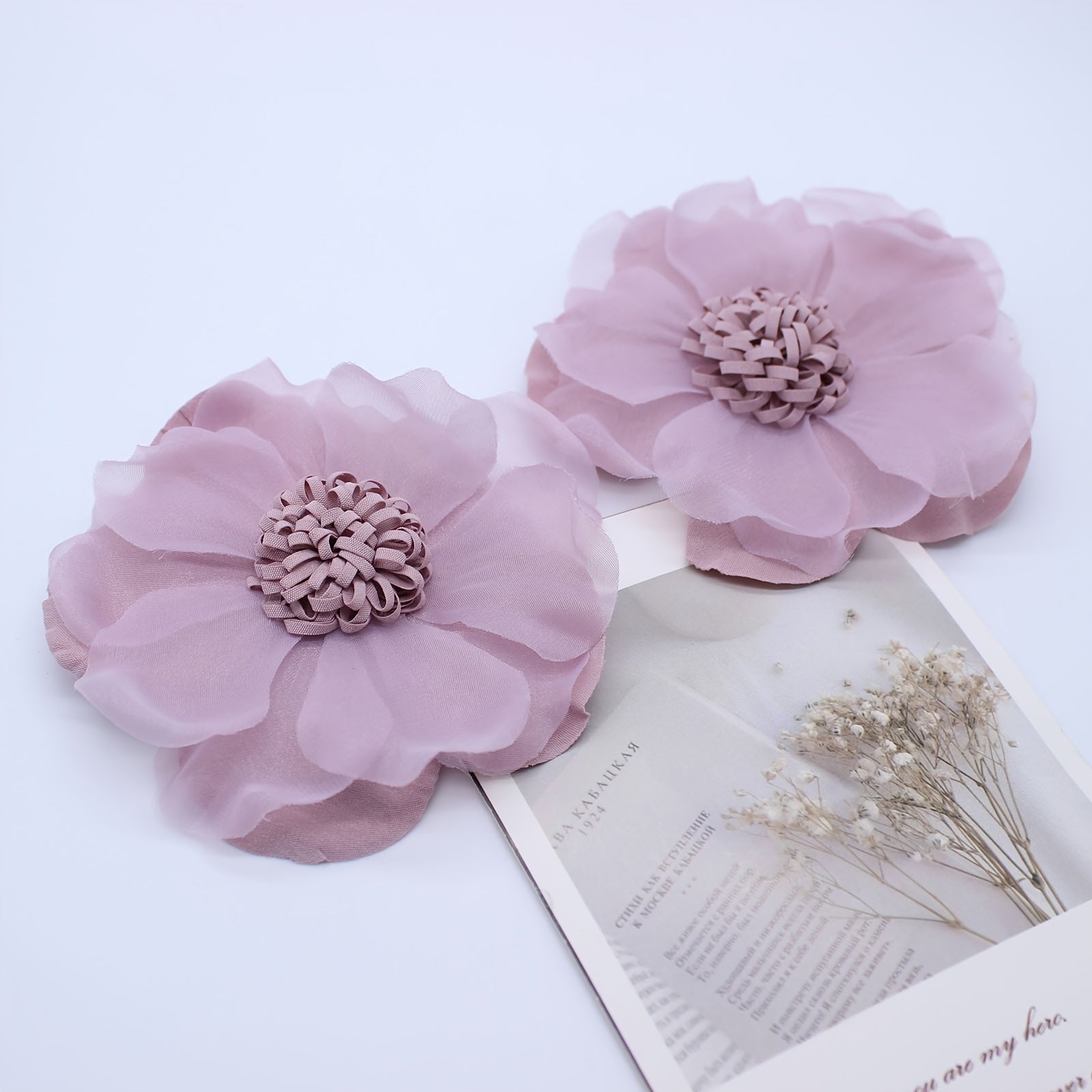 Women's Removable Floral Shoe Clips with Multi-Color Camellia Design