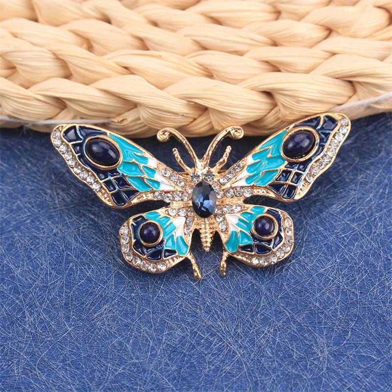 Rhinestone Butterfly Brooch Fashion Jewelry for Women and Girls