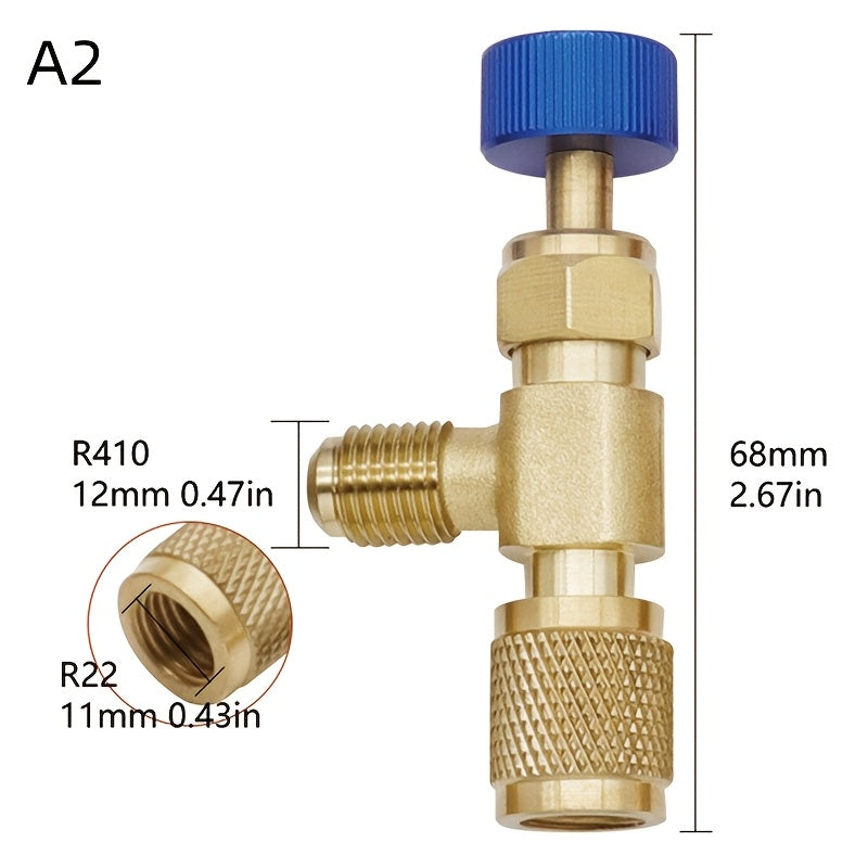 Refrigerant Safety Valve Adapter 1/4 Inch Liquid R410A R22 Air Conditioning