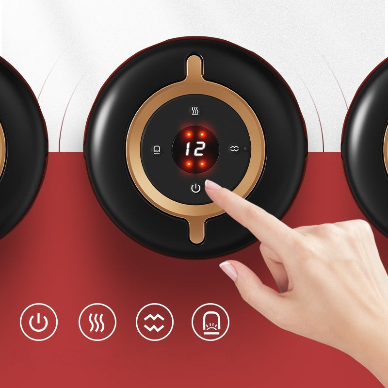 Li-ion batareyali USB orqali zaryadlanadigan elektr massajer, qora va qizil, qo'l bilan ishlatiladigan chuqur to'qima perkusiyasi uchun, sayohat va uyda foydalanish uchun portativ.