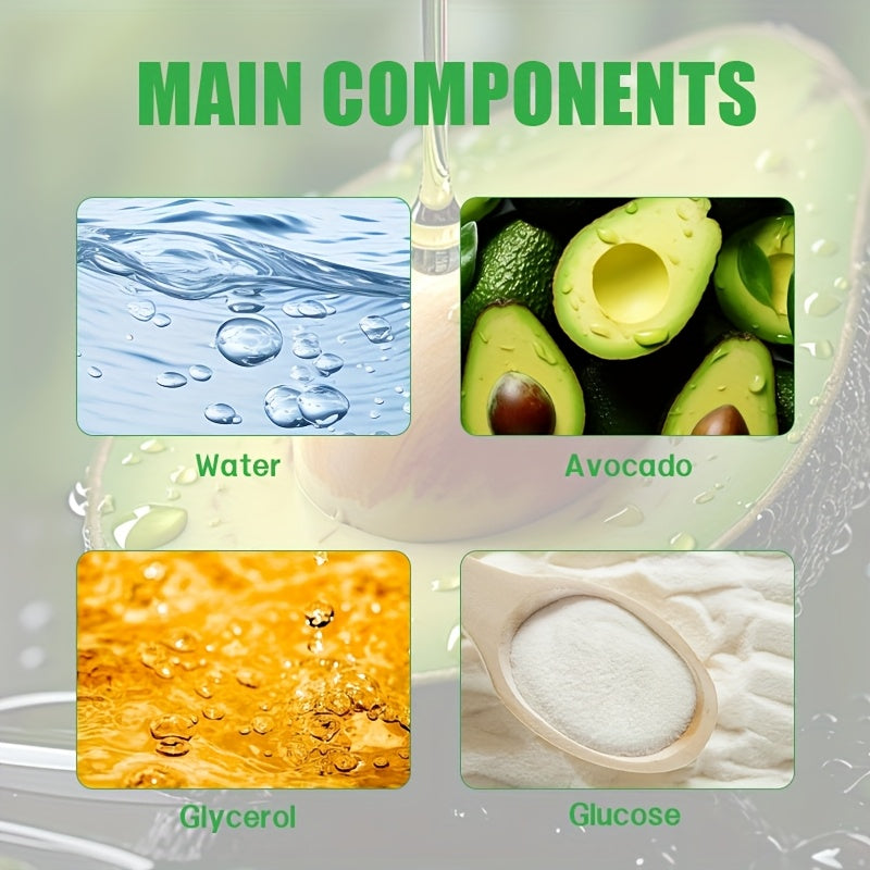 Crema depilatoria de aguacate para cuerpo, hipoalergénica, a base de escualano vegetal