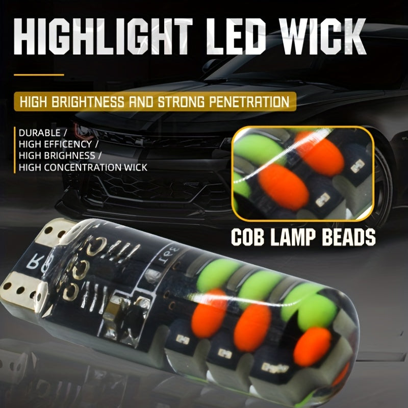 Conjunto de luces LED para coche, colorido estallido RGB, destello, T10, control inalámbrico