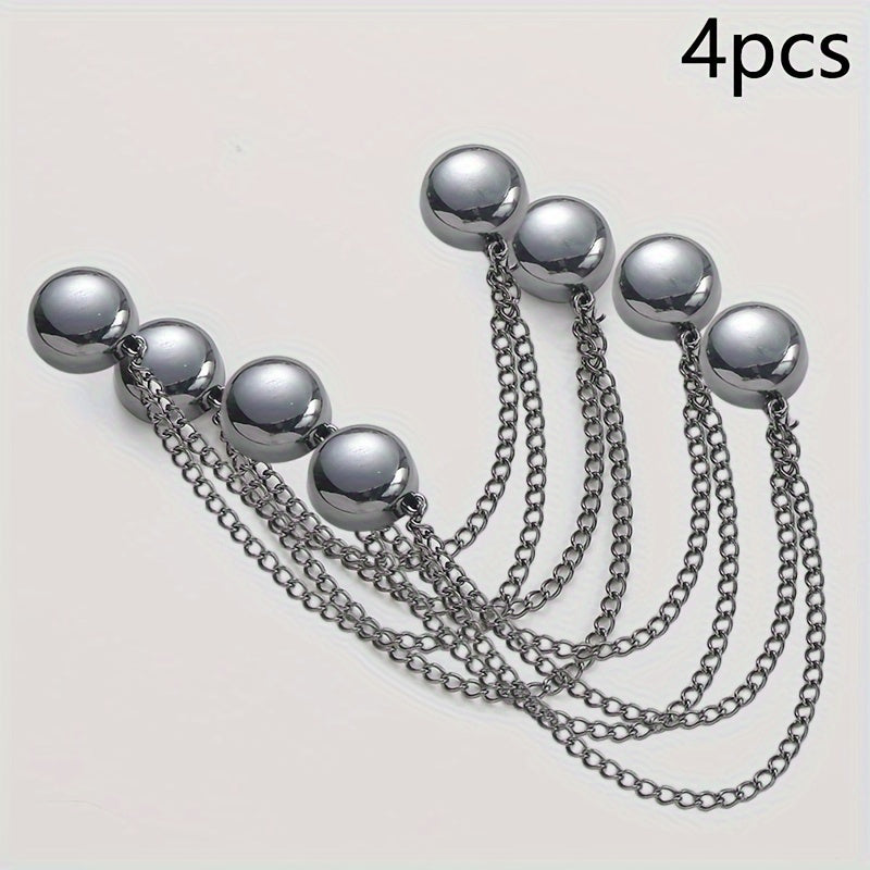 4шт магнитных зажимов для брюк без шитья, съемная подгибка для женщин, регулируемый пряжка