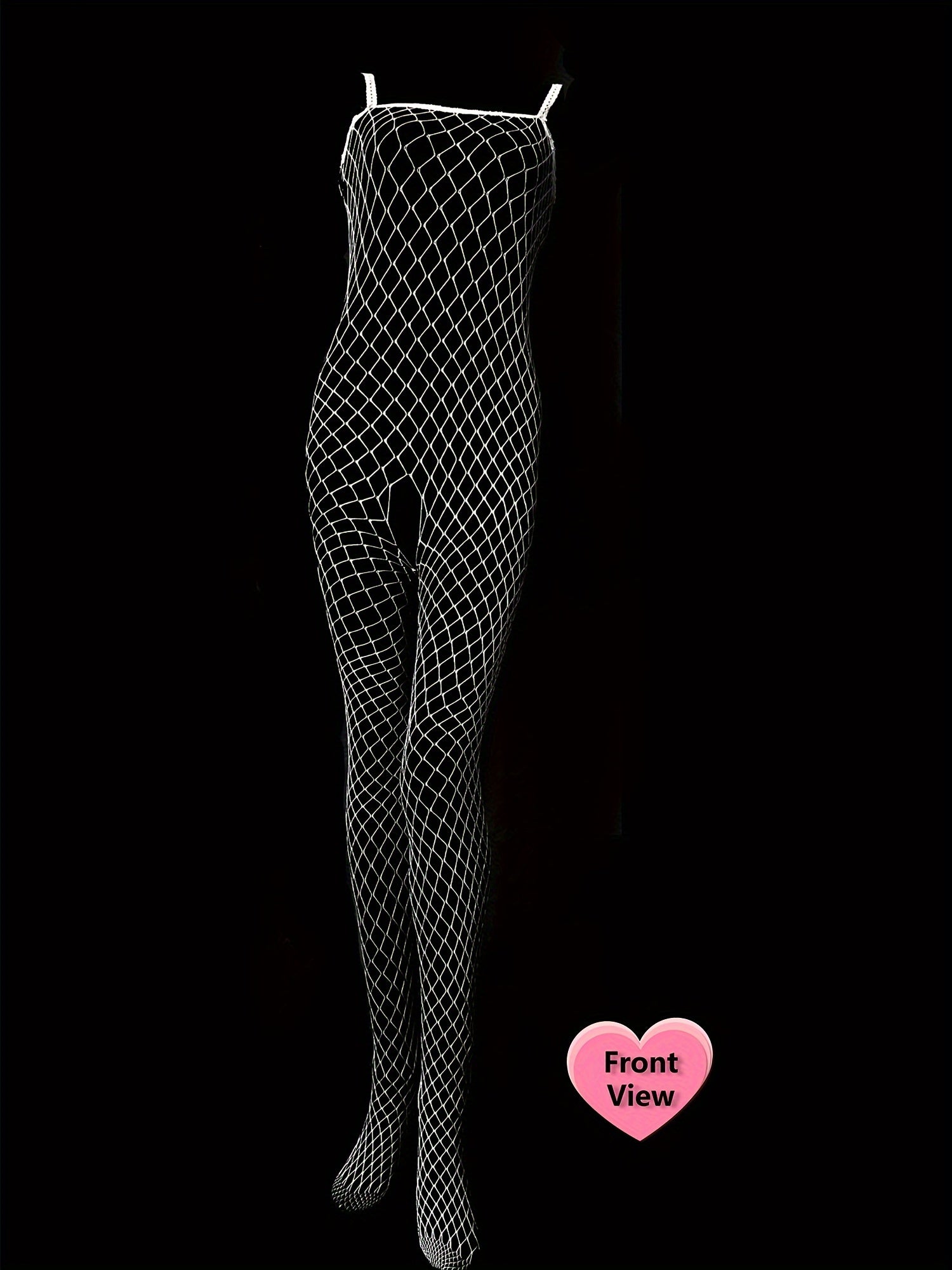 Women's Luminous Fishnet Bodystockings Open Crotch Plus Size Jumpsuits