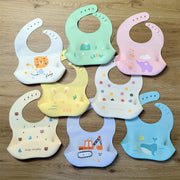 Baby Silicone Bibs for Babies and Toddlers Waterproof Adjustable with Large Food Catcher