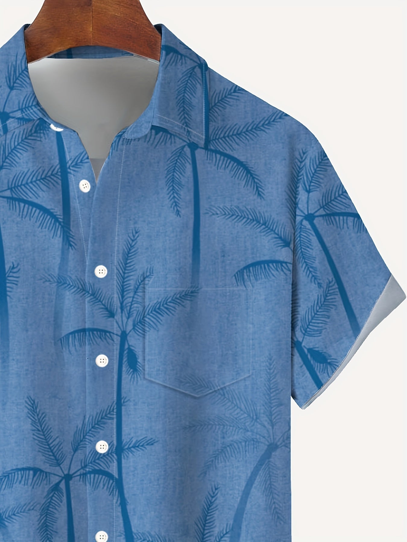 Men's Plus Size Hawaiian Shirt with Coconut Trees Graphic Print Beach Vacation Casual Shirt