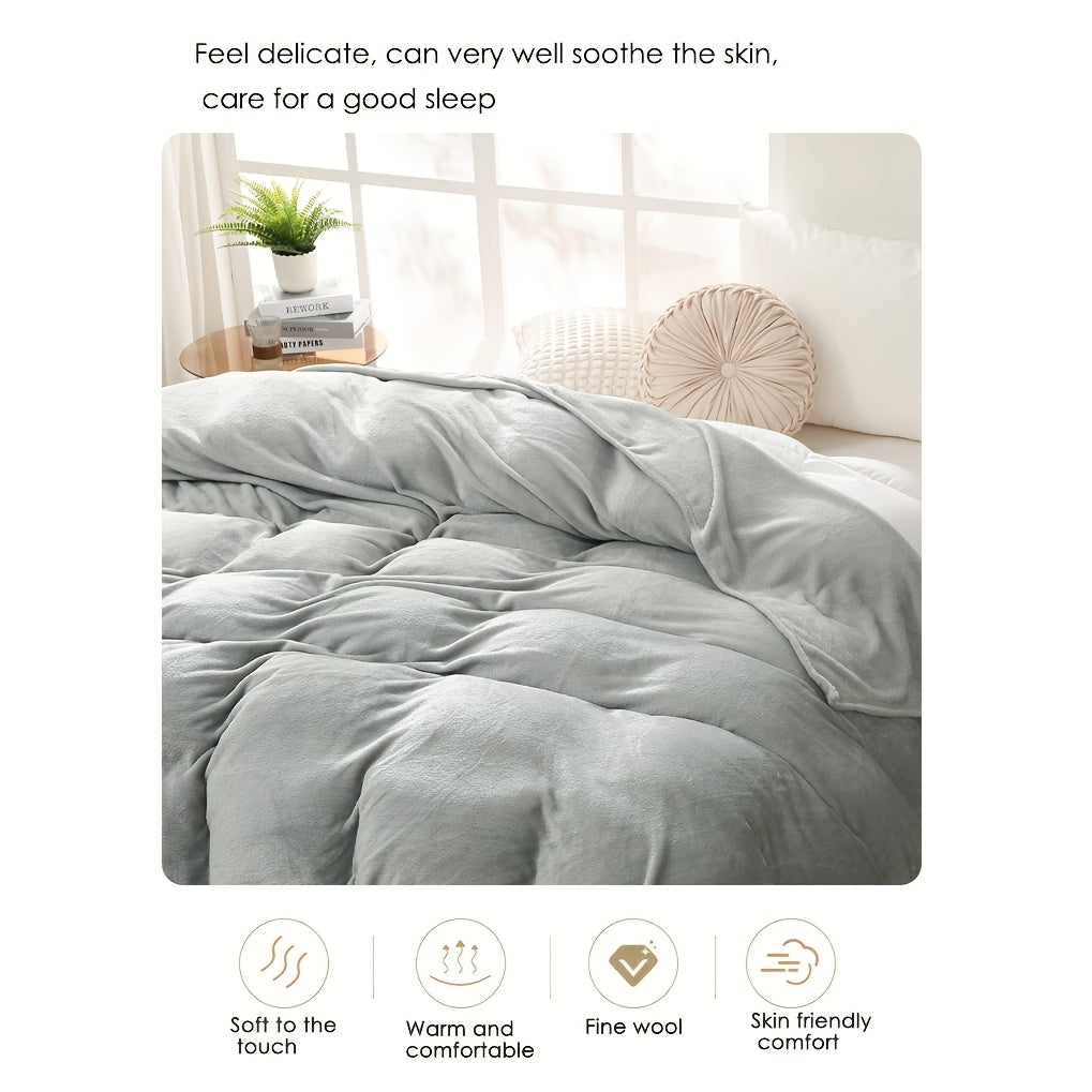 Manta de franela de color sólido minimalista para cama, sofá o uso en oficina 200g