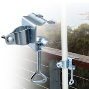 Stainless Steel Patio Umbrella Holder for Deck Balcony Railing Picnic Table