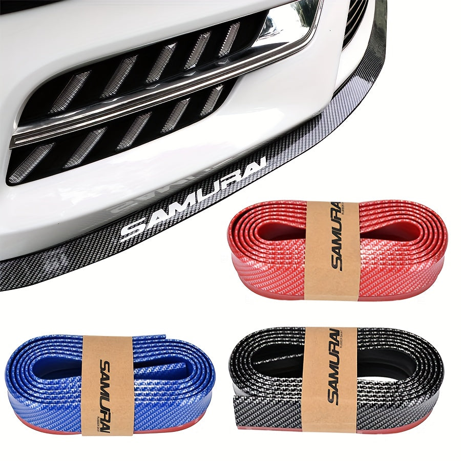 Universal Car Front Bumper Lip Carbon Fiber Side Skirt Spoiler Anti Scratch Protector