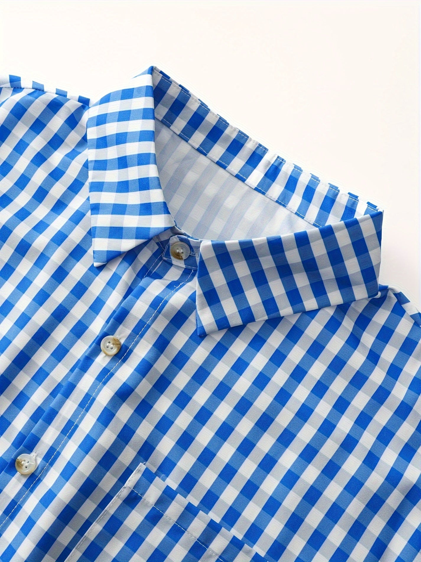 Men's Long Sleeve Plaid Shirt with Beer Festival Print Gingham Pattern Plus Size