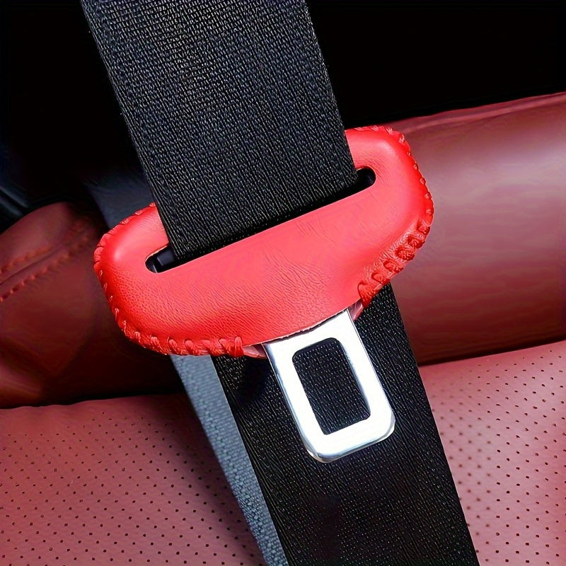 2pcs Car Seat Belt Cover Soft Padded Shoulder Harness Protectors Scratch-Resistant Stylish Red Black Brown