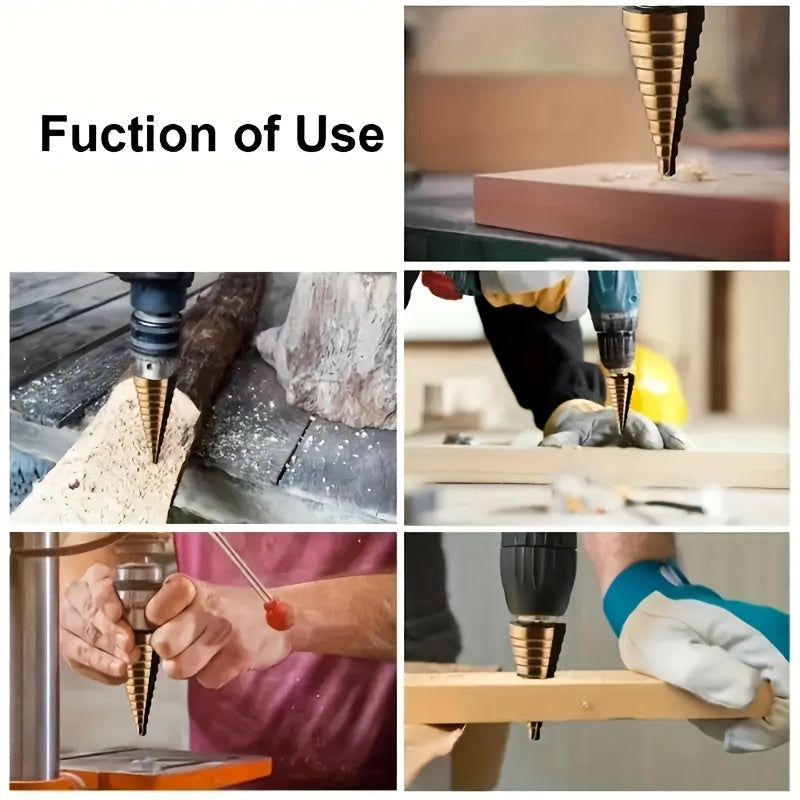 3/5 Pcs Set High Speed Steel Ladder Drill Bits for Metal and Aluminum