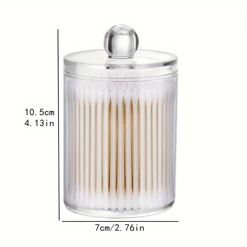 Caja de almacenamiento de acrílico para hisopos, mondadientes, maquillaje, medicinas y cosméticos