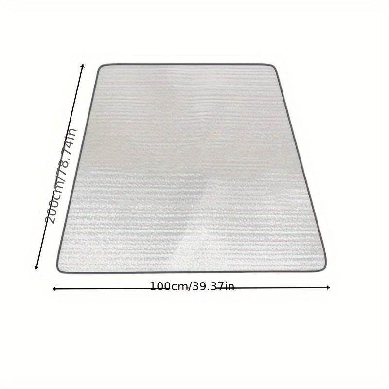 Portativ Ultra-yengil Alyuminiy Folga Mat - Suv o'tkazmaydigan va Nam o'tkazmaydigan, Tashqi Kamp va Pikniklar uchun Ideal