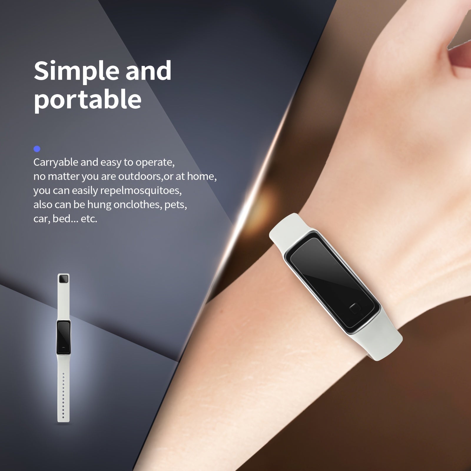 Uniseks silikon sivuvchilarni qaytaruvchi soat, hasharotlar va chivinlarni o‘ldiruvchi, tashqi foydalanish uchun bilaguzuk