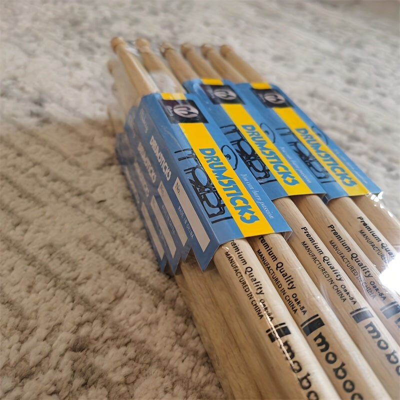 Set of 12 Oak Drumsticks 5A/7A for Jazz Percussion Electronic Drums