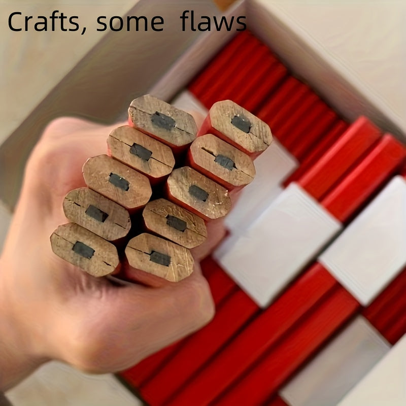 Yog'och ishlash uchun qalamlar 10/20 ta, qora, sakkizburchak, ustaga belgilash qalamlari