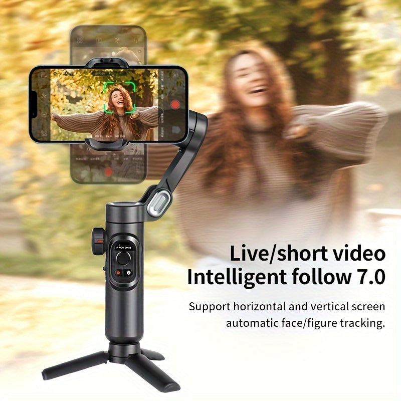 3-Axis Handheld Smartphone Gimbal Stabilizer for Video Recording Compatible with iPhone Xiaomi Samsung