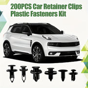 200pcs Car Fastener Set Plastic Clips Bumper Rivets 6-10mm Auto Body Repair