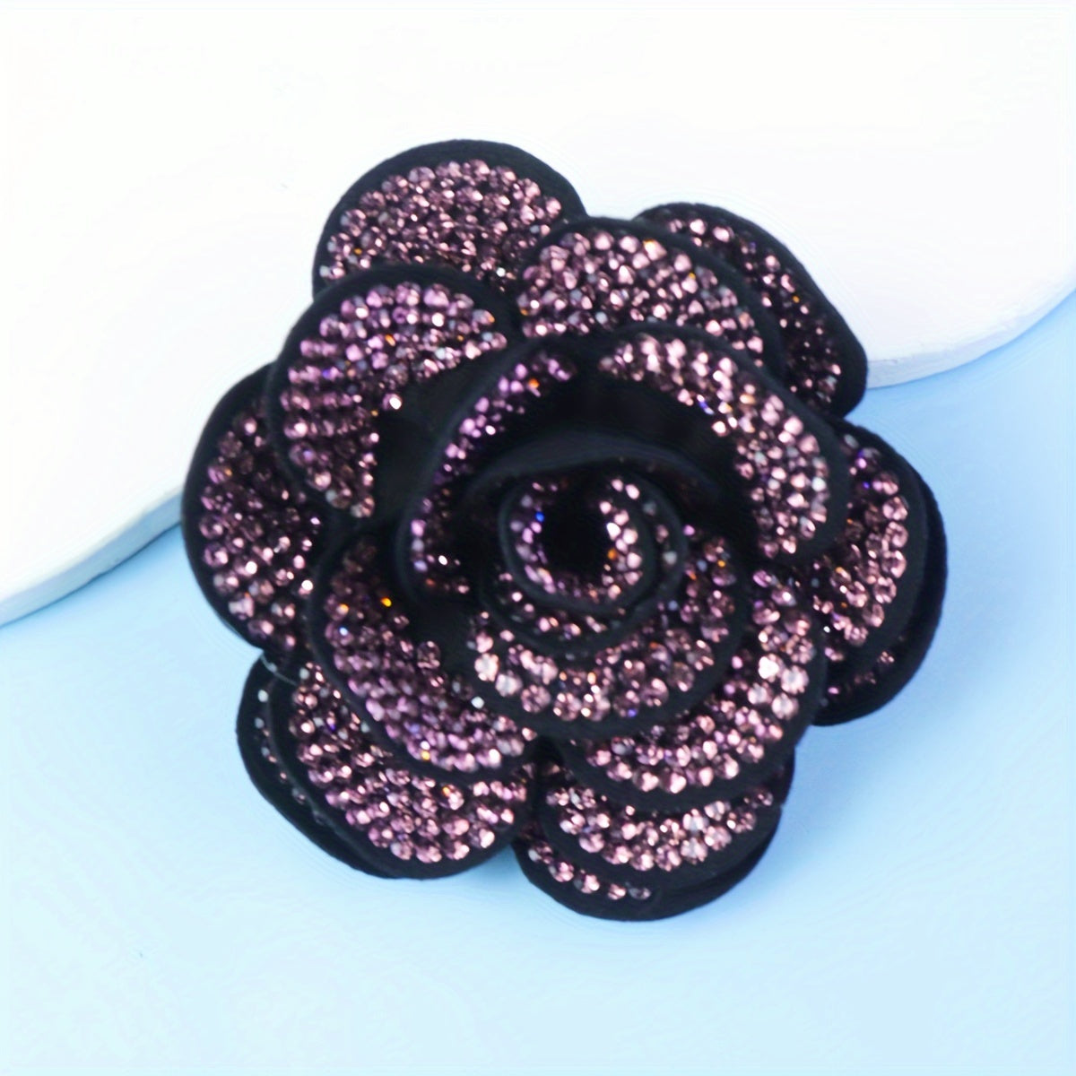 Multi-Layer Rhinestone Flower Brooch Set for Sweaters Coats Fabric Lapels