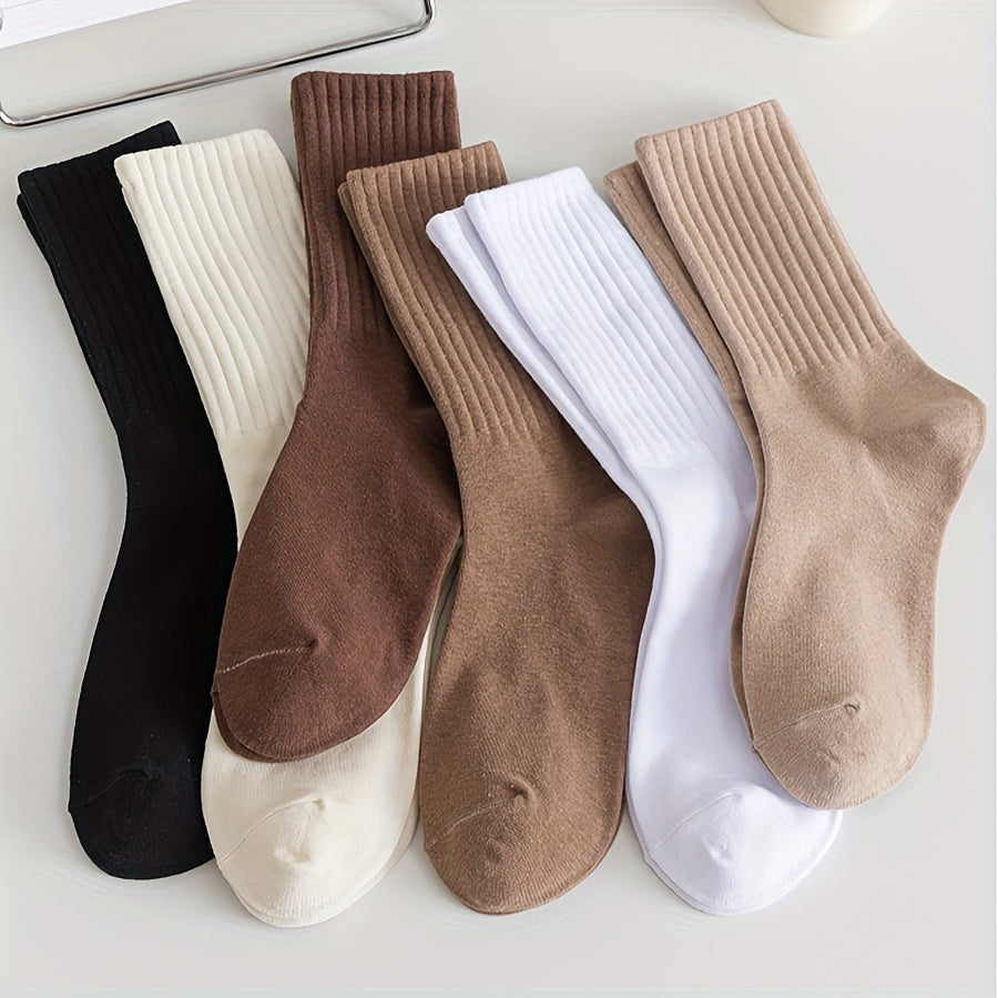 6 Pairs Unisex Solid Color Short Socks Breathable Comfortable
