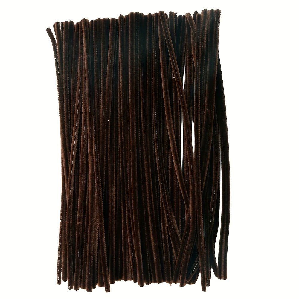 100 Colorful Chenille Stems 30cm for DIY Crafts and Decorations