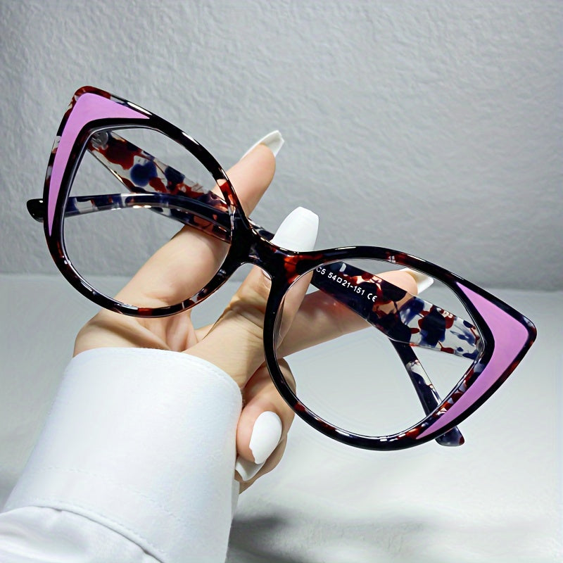 Unisex Blue Light Blocking Glasses Cat Eye Frame Clear Lenses Computer Spectacles