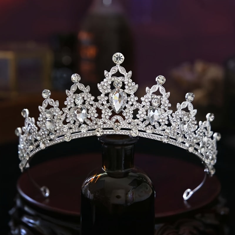Alloy Tiara with Rhinestones for Weddings and Special Occasions