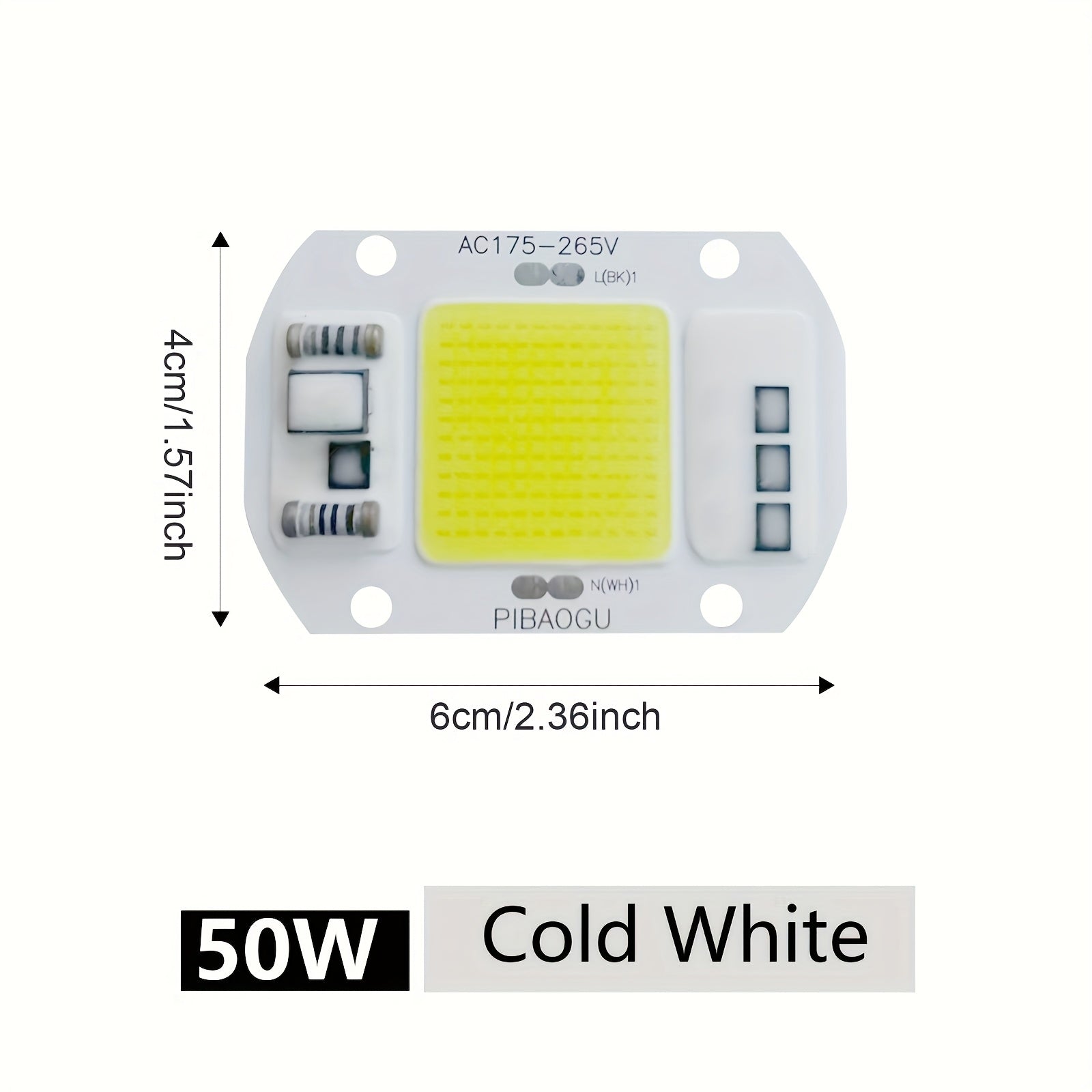 Indoor COB LED Floodlight 10W-50W Driverless Spotlamp for DIY Lighting
