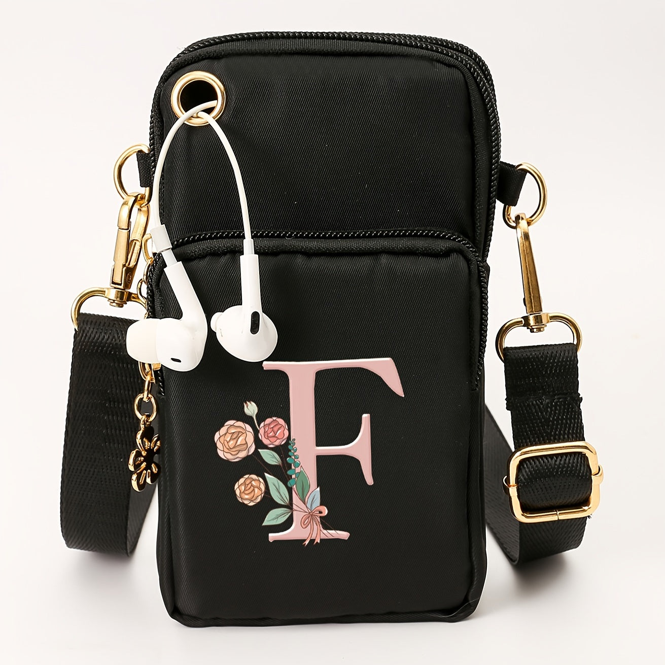 Ayollar uchun kichik yelka sumkasi, gul naqshli, kundalik ko‘p funksiyali crossbody sumka, kichik qo‘l sumkasi