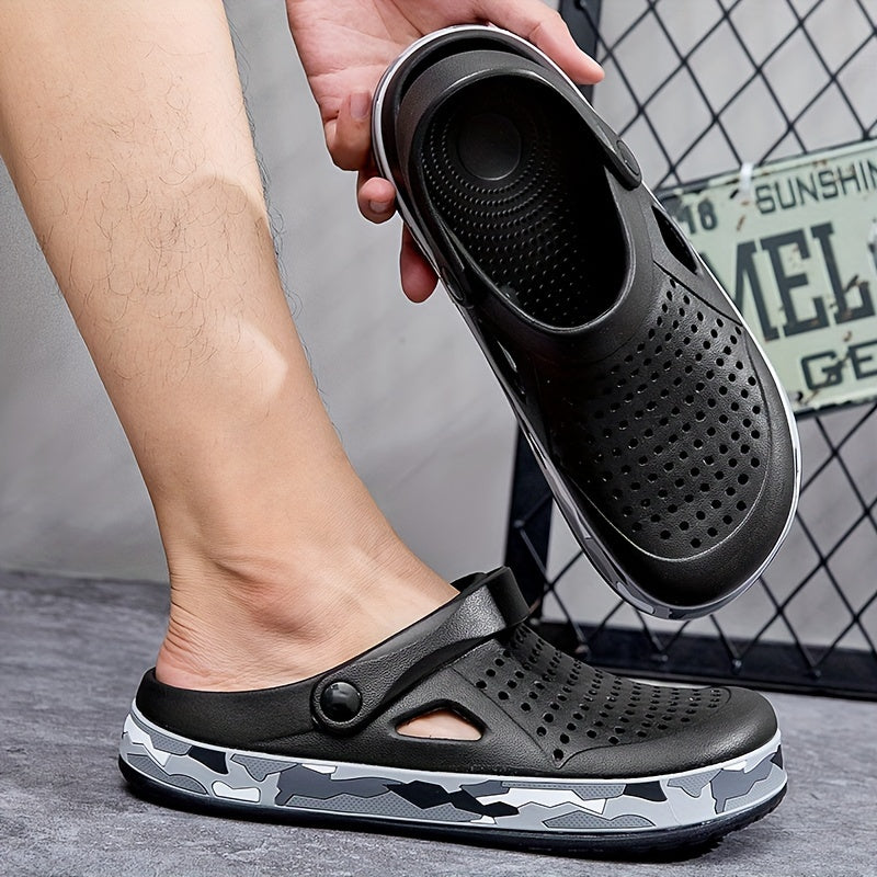 Men's Breathable Fabric Slip-On Clogs for Spring and Summer Non-Slip Casual Shoes