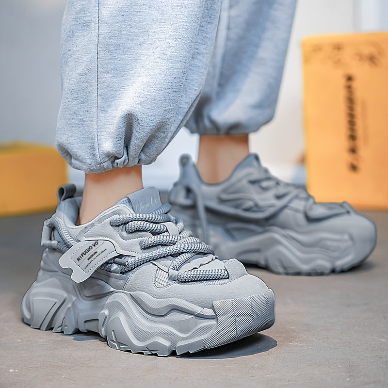 Lightweight Mesh Casual Sneakers for Men with Rubber Sole All-Season Breathable Lace-Up