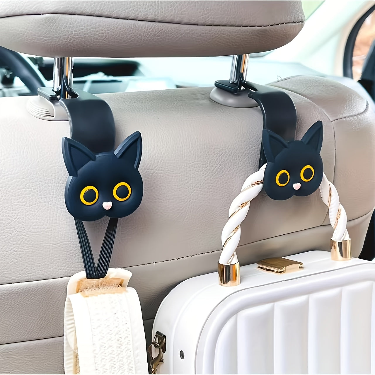 Universal Car Seat Rear Hook for Organizing and Hanging Items