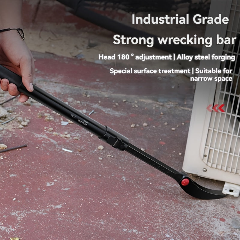 Heavy-Duty Metal Car Pry Bar Multi-Purpose Tire Changing Industrial Tool