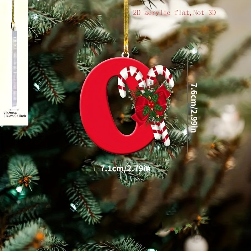 26pcs Acrylic Christmas Tree Ornaments Hanging Pendants for Home and Party Decoration