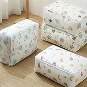 Waterproof Under-Bed Storage Bin Foldable Rectangle Trunk Organizer for Clothes and Blankets