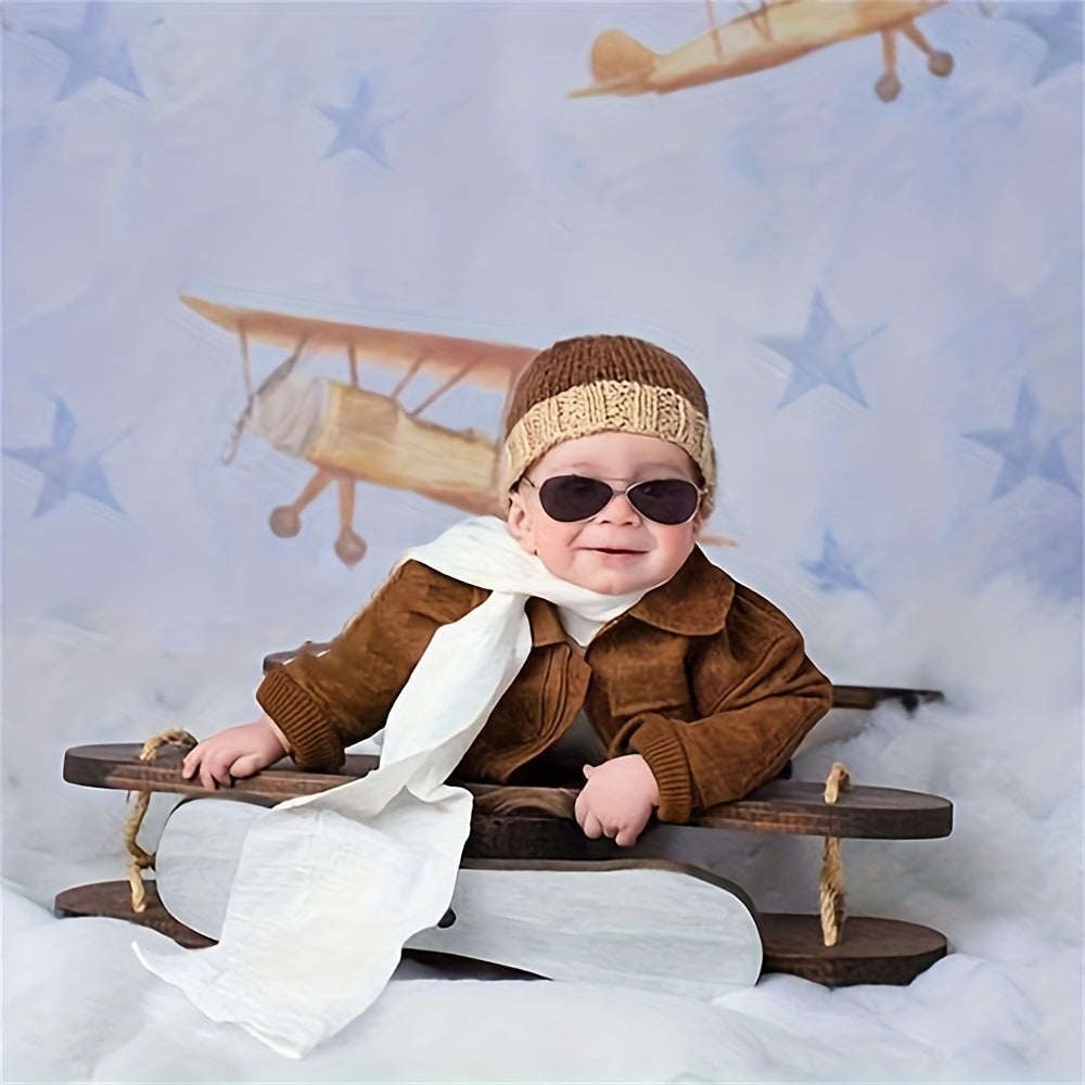 Baby Photography Props for Newborns Wooden Plane Baby Bed and Chair Studio Accessories for Boys and Girls